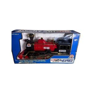 Vintage Bilo Bi-Lo Express Train Sounds Lights Moves Battery Operated Smoke